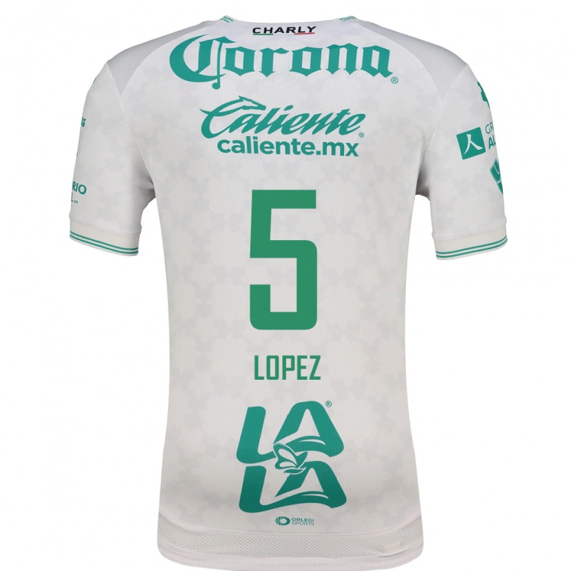 Danxen Donna Maglia Aldo López #5 Verde Chiaro Bianco Kit Gara Away 2026/27 Maglietta