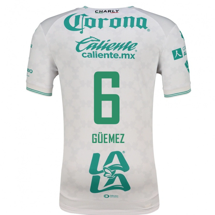 Danxen Donna Maglia Javier Güemez #6 Verde Chiaro Bianco Kit Gara Away 2026/27 Maglietta