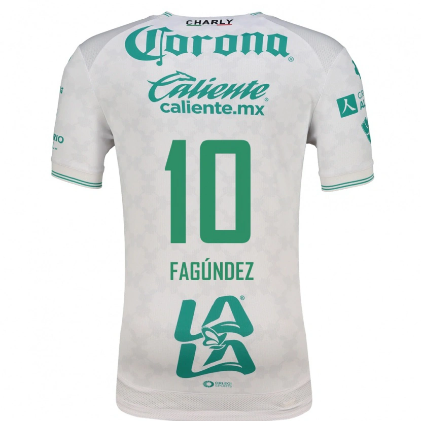 Danxen Donna Maglia Franco Fagúndez #10 Verde Chiaro Bianco Kit Gara Away 2026/27 Maglietta