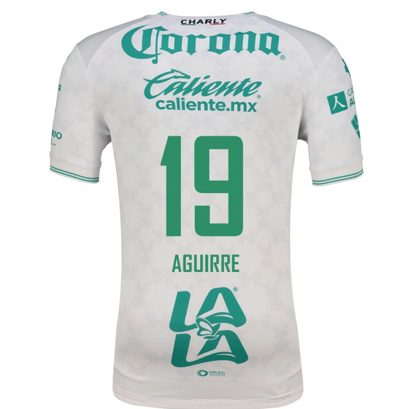 Danxen Donna Maglia Eduardo Aguirre #19 Verde Chiaro Bianco Kit Gara Away 2026/27 Maglietta