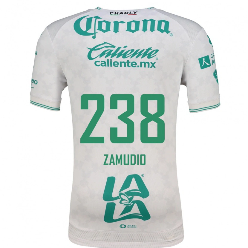 Danxen Donna Maglia José Zamudio #238 Verde Chiaro Bianco Kit Gara Away 2026/27 Maglietta