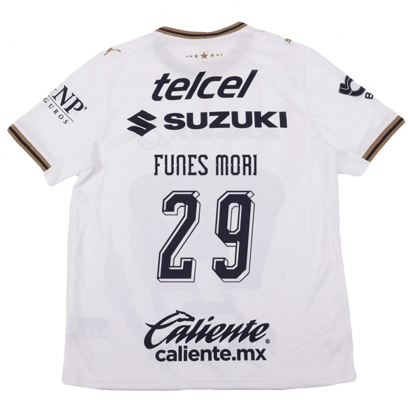 Danxen Donna Maglia Rogelio Funes Mori #29 Bianco Nero Marrone Kit Gara Away 2026/27 Maglietta