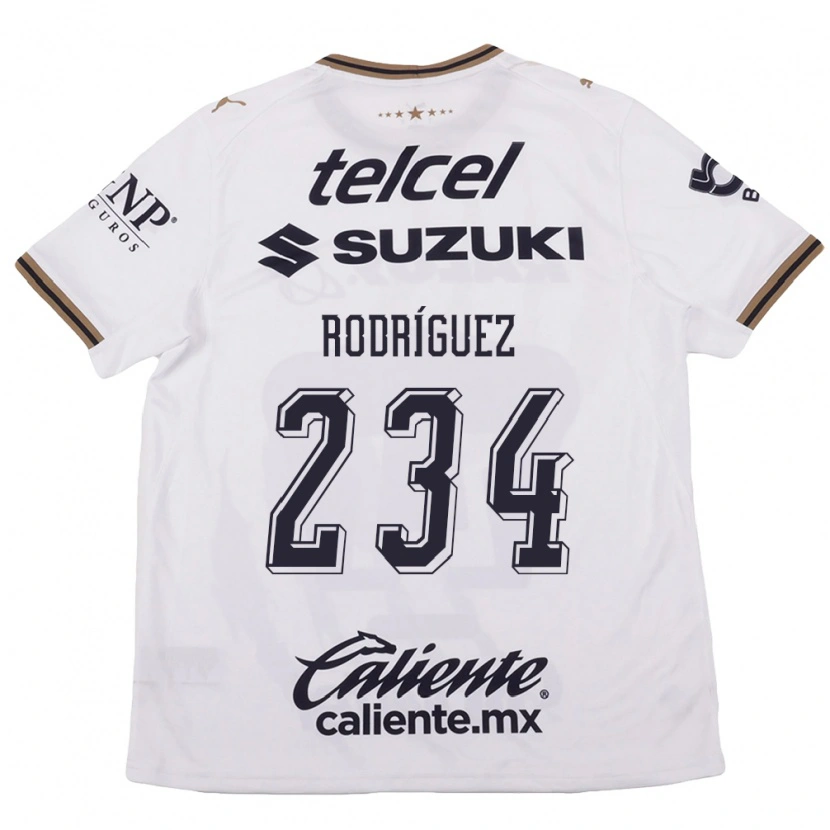 Danxen Donna Maglia Axel Rodríguez #234 Bianco Nero Marrone Kit Gara Away 2026/27 Maglietta
