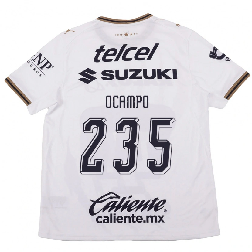 Danxen Donna Maglia Johan Ocampo #235 Bianco Nero Marrone Kit Gara Away 2026/27 Maglietta