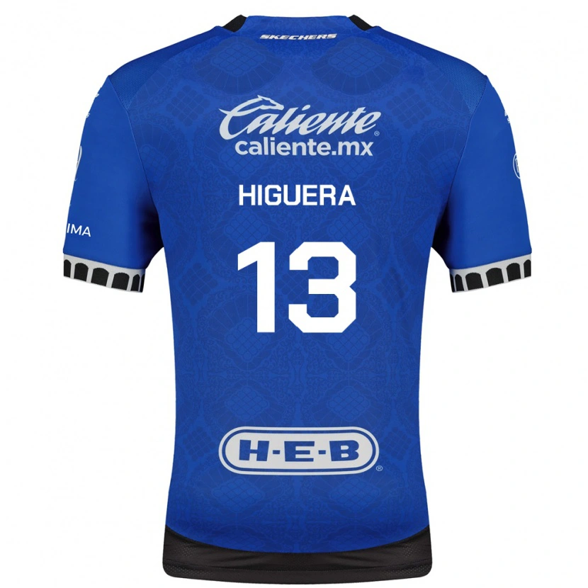 Danxen Donna Maglia Carlos Higuera #13 Blu Reale Bianco Nero Kit Gara Away 2026/27 Maglietta