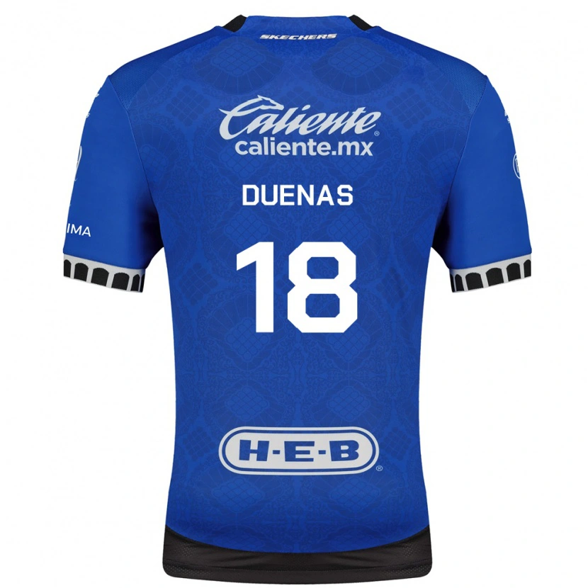 Danxen Donna Maglia Érik Dueñas #18 Blu Reale Bianco Nero Kit Gara Away 2026/27 Maglietta