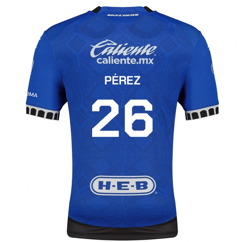 Danxen Donna Maglia Eduardo Pérez #26 Blu Reale Bianco Nero Kit Gara Away 2026/27 Maglietta