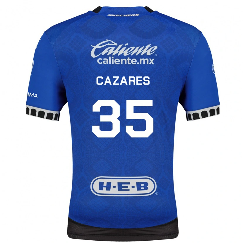 Danxen Donna Maglia Juan Cázares #35 Blu Reale Bianco Nero Kit Gara Away 2026/27 Maglietta