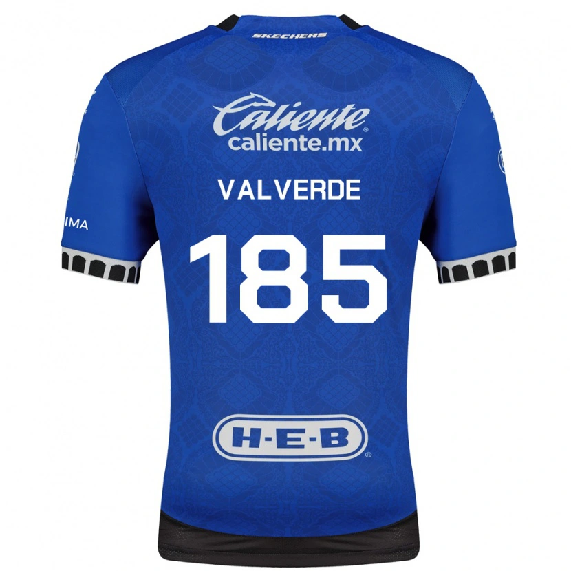Danxen Donna Maglia Luis Valverde #185 Blu Reale Bianco Nero Kit Gara Away 2026/27 Maglietta