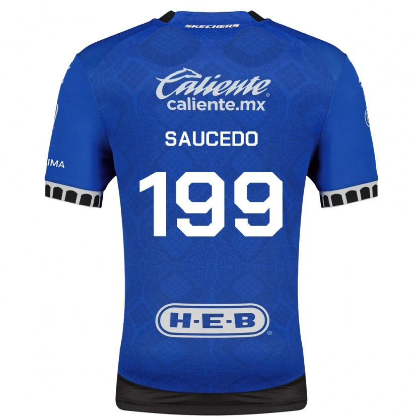 Danxen Donna Maglia Christian Saucedo #199 Blu Reale Bianco Nero Kit Gara Away 2026/27 Maglietta