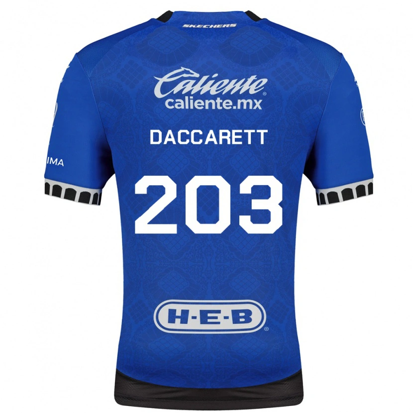 Danxen Donna Maglia Juan Daccarett #203 Blu Reale Bianco Nero Kit Gara Away 2026/27 Maglietta