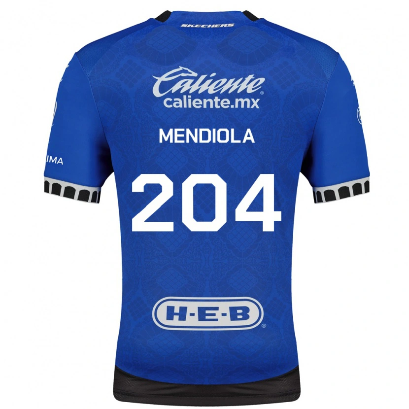 Danxen Donna Maglia Carlos Mendiola #204 Blu Reale Bianco Nero Kit Gara Away 2026/27 Maglietta
