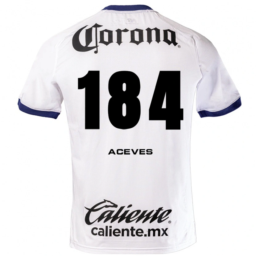 Danxen Donna Maglia Sebastián Aceves #184 Bianco Blu Nero Kit Gara Away 2026/27 Maglietta