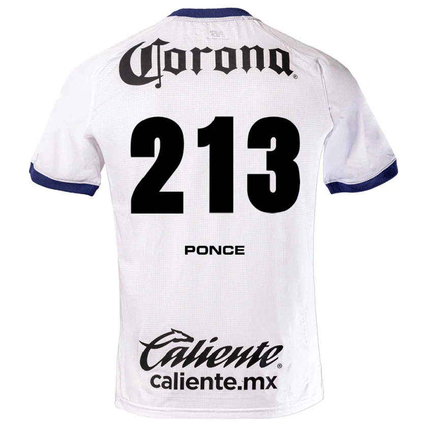 Danxen Donna Maglia Santiago Ponce #213 Bianco Blu Nero Kit Gara Away 2026/27 Maglietta
