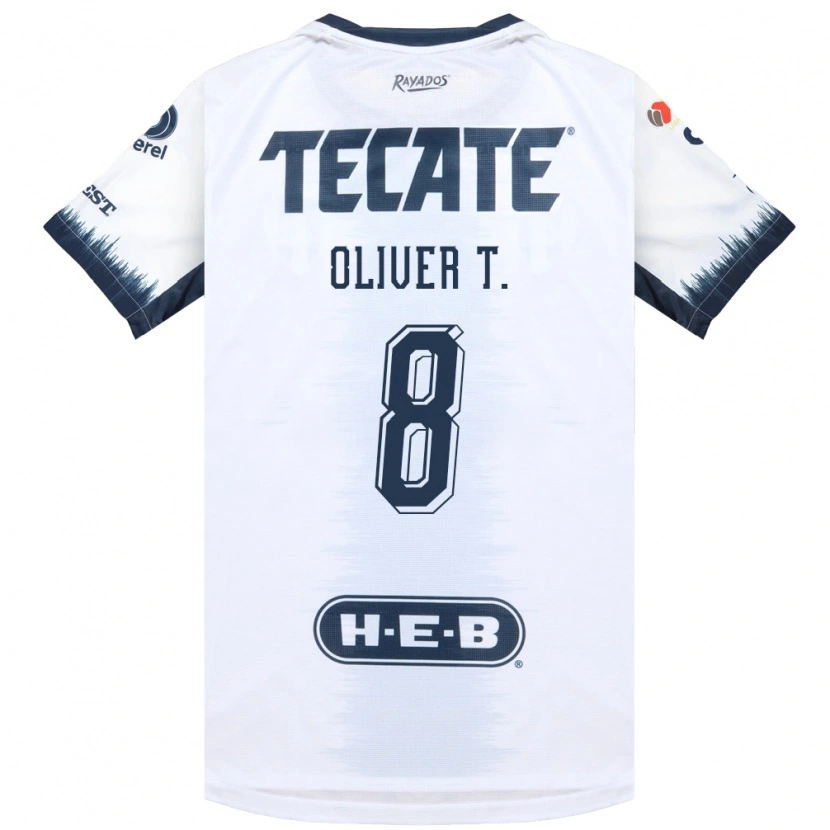 Danxen Donna Maglia Óliver Torres #8 Bianco Bluinchiostro Rosso Kit Gara Away 2026/27 Maglietta