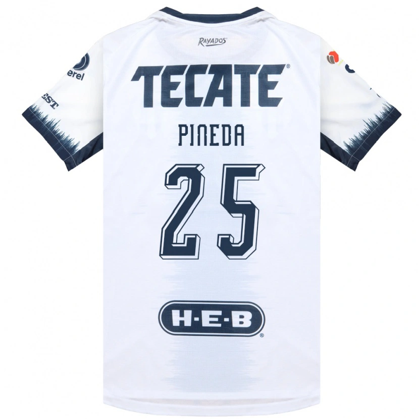 Danxen Donna Maglia Orbelín Pineda #25 Bianco Bluinchiostro Rosso Kit Gara Away 2026/27 Maglietta