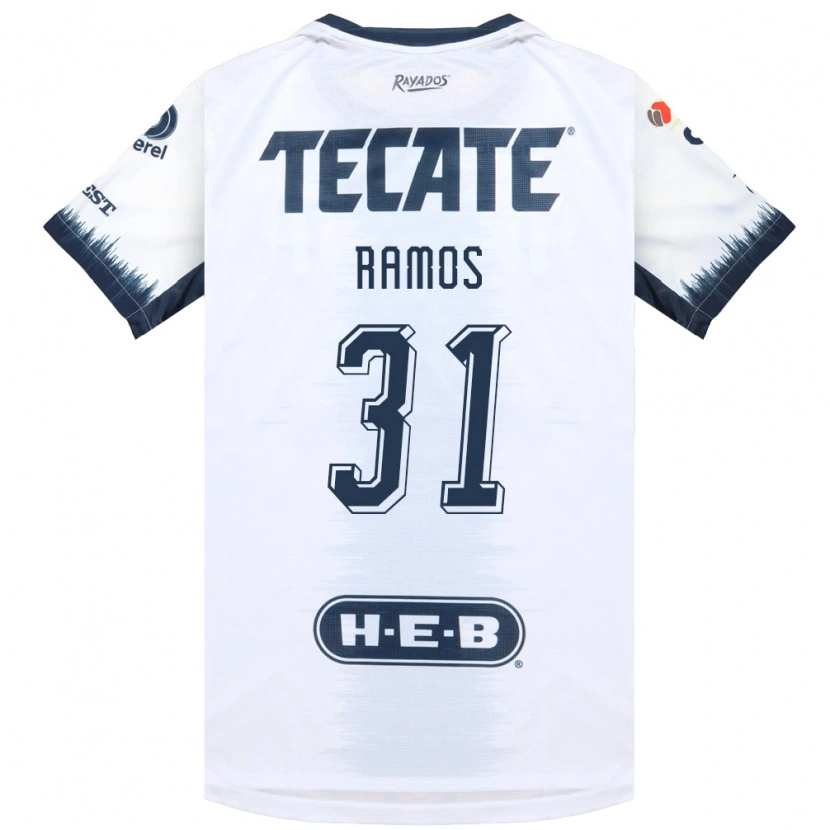 Danxen Donna Maglia César Ramos #31 Bianco Bluinchiostro Rosso Kit Gara Away 2026/27 Maglietta