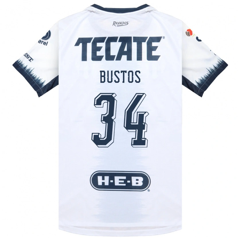Danxen Donna Maglia César Bustos #34 Bianco Bluinchiostro Rosso Kit Gara Away 2026/27 Maglietta