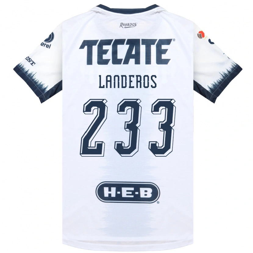 Danxen Donna Maglia Jorge Landeros #233 Bianco Bluinchiostro Rosso Kit Gara Away 2026/27 Maglietta