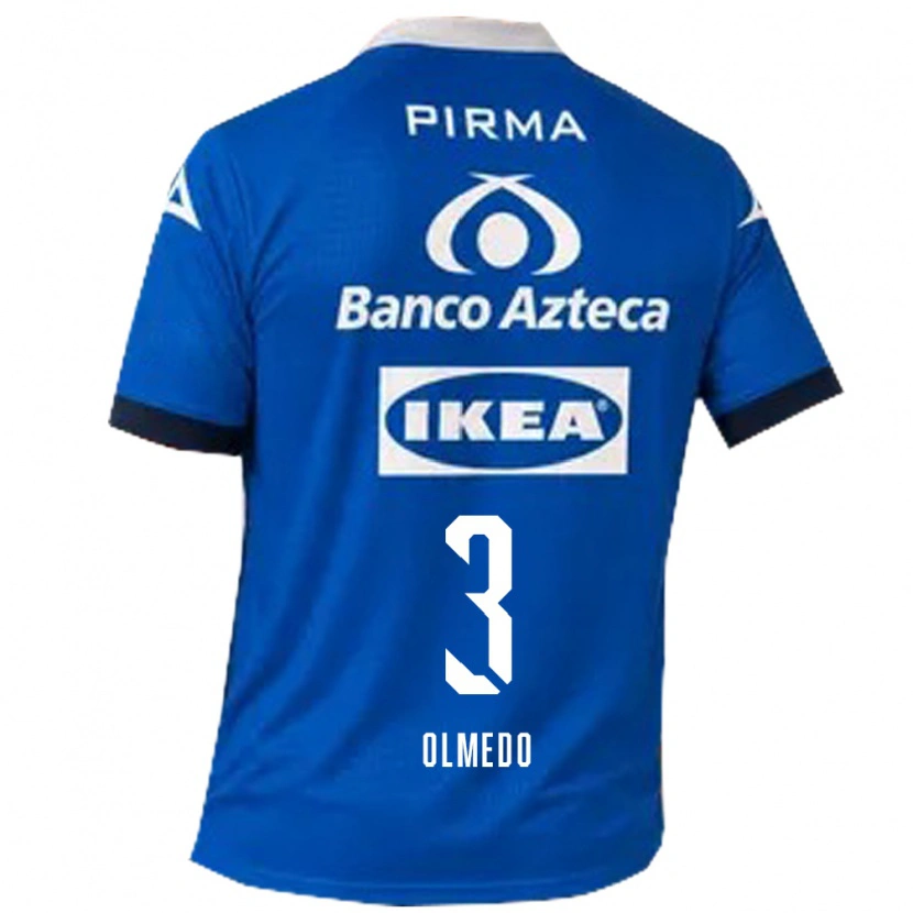 Danxen Donna Maglia Sebastián Olmedo #3 Blu Bianco Kit Gara Away 2026/27 Maglietta