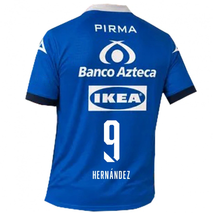 Danxen Donna Maglia Luifer Hernández #9 Blu Bianco Kit Gara Away 2026/27 Maglietta