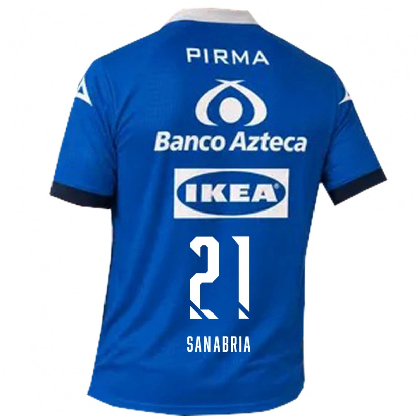 Danxen Donna Maglia Sergio Sanabria #21 Blu Bianco Kit Gara Away 2026/27 Maglietta