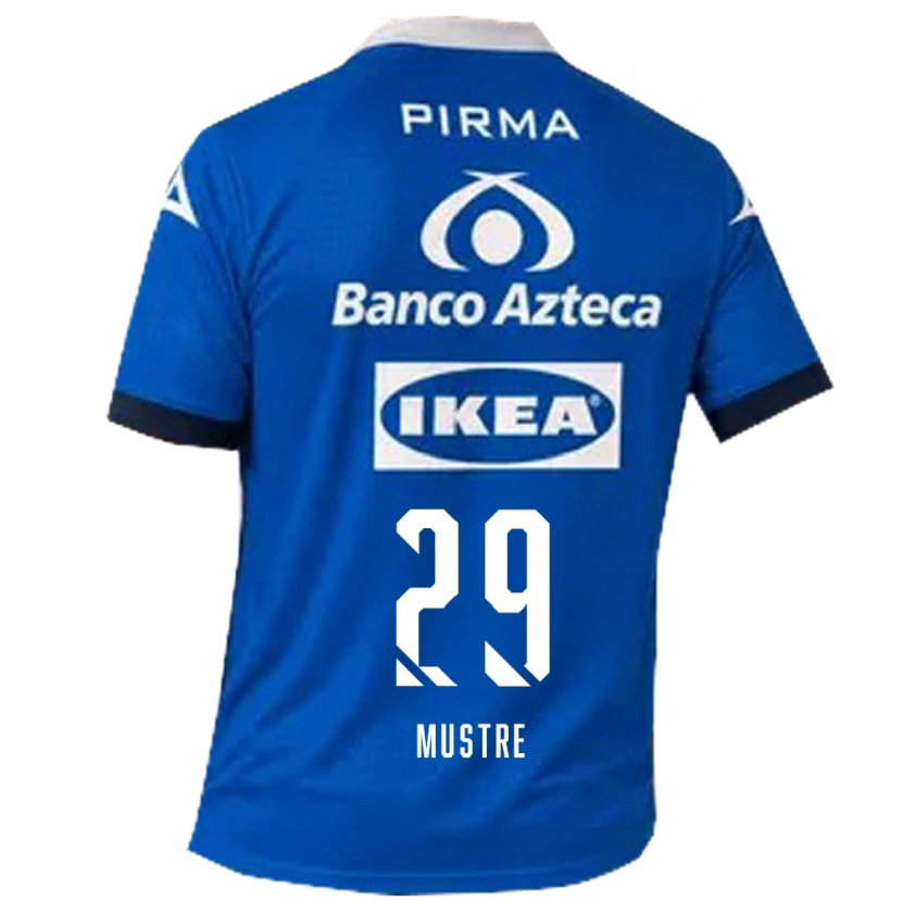 Danxen Donna Maglia Eduardo Mustre #29 Blu Bianco Kit Gara Away 2026/27 Maglietta