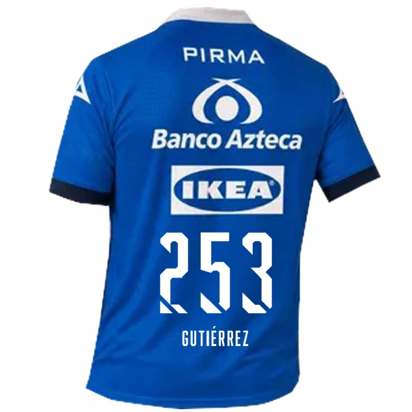 Danxen Donna Maglia Santiago Gutiérrez #253 Blu Bianco Kit Gara Away 2026/27 Maglietta