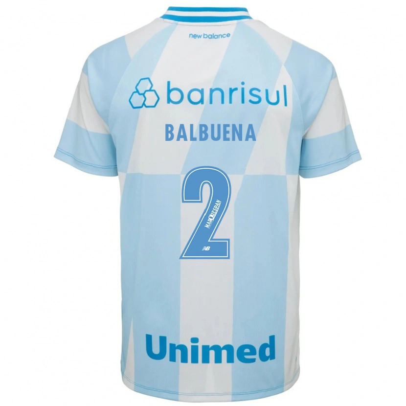Danxen Donna Maglia Fabián Balbuena #2 Azzurro Chiaro Bianco Kit Gara Away 2026/27 Maglietta