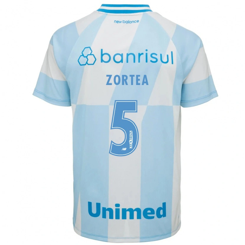 Danxen Donna Maglia Bernardo Zortea #5 Azzurro Chiaro Bianco Kit Gara Away 2026/27 Maglietta
