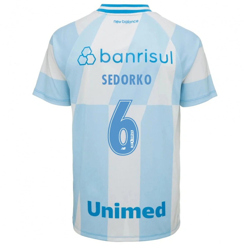Danxen Donna Maglia Gabriel Sedorko #6 Azzurro Chiaro Bianco Kit Gara Away 2026/27 Maglietta