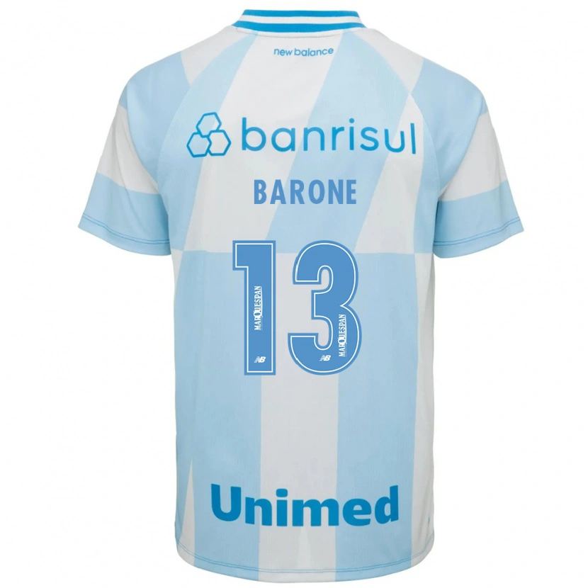 Danxen Donna Maglia Thiago Barone #13 Azzurro Chiaro Bianco Kit Gara Away 2026/27 Maglietta