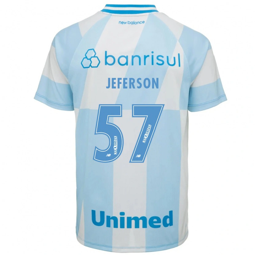 Danxen Donna Maglia Jeferson Borges Dos Santos #57 Azzurro Chiaro Bianco Kit Gara Away 2026/27 Maglietta