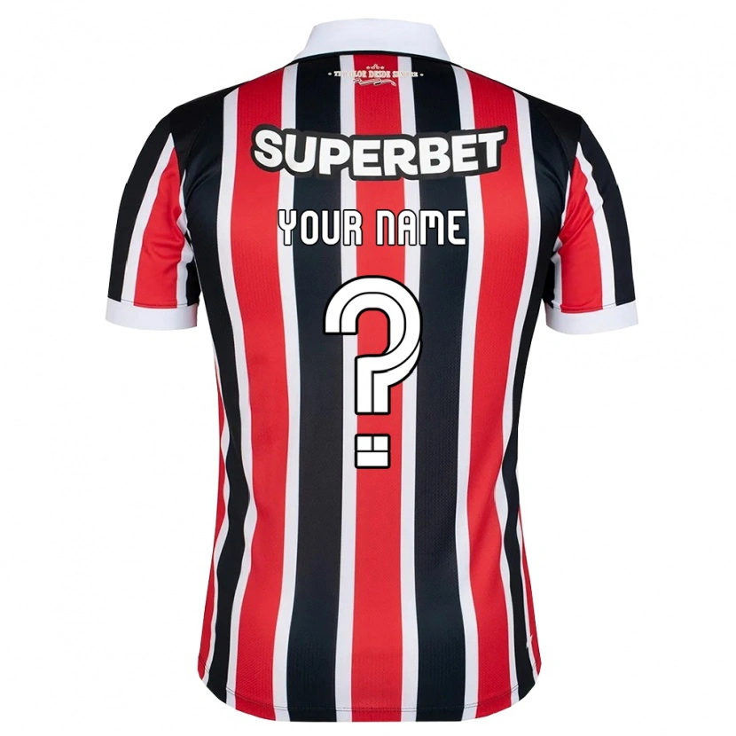 Danxen Donna Maglia Il Tuo Nome #0 Rosso Bianco Nero Kit Gara Away 2026/27 Maglietta