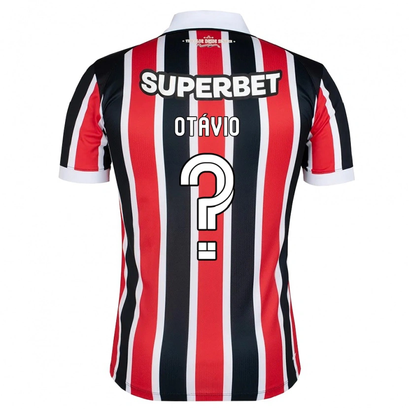 Danxen Donna Maglia Otávio Polin Garcia #0 Rosso Bianco Nero Kit Gara Away 2026/27 Maglietta