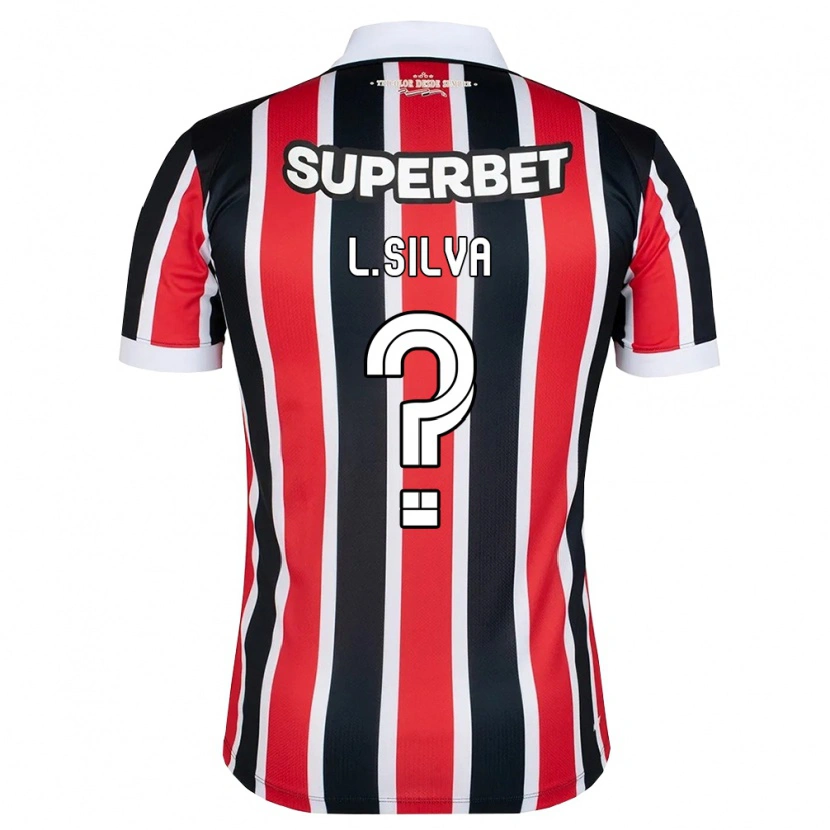 Danxen Donna Maglia Luan Silva #0 Rosso Bianco Nero Kit Gara Away 2026/27 Maglietta
