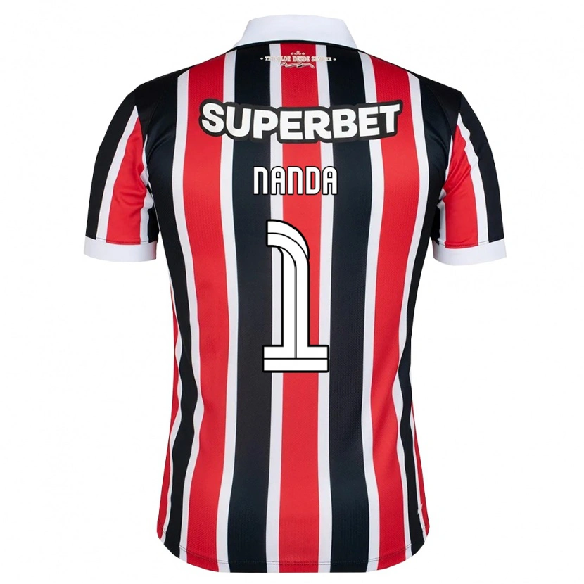 Danxen Donna Maglia Nanda #1 Rosso Bianco Nero Kit Gara Away 2026/27 Maglietta