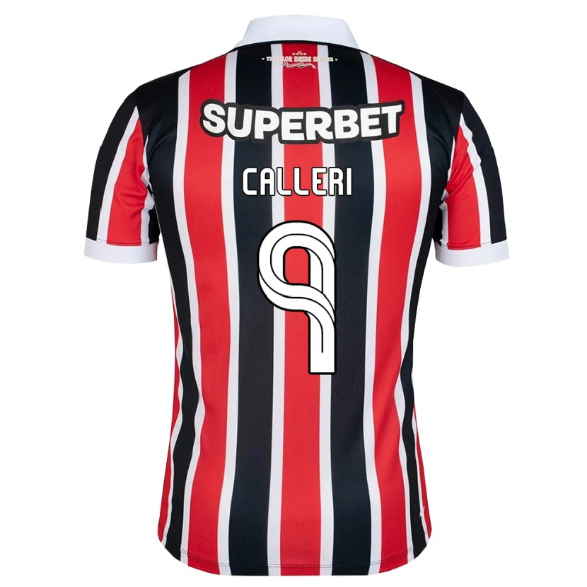 Danxen Donna Maglia Jonathan Calleri #9 Rosso Bianco Nero Kit Gara Away 2026/27 Maglietta