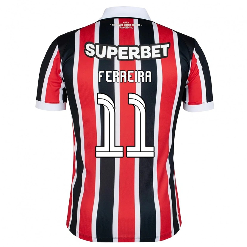 Danxen Donna Maglia Aldemir Dos Santos Ferreira #11 Rosso Bianco Nero Kit Gara Away 2026/27 Maglietta