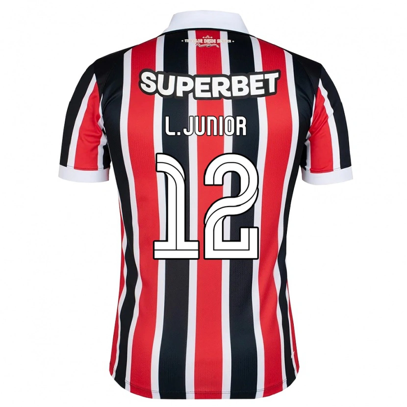 Danxen Donna Maglia Luciano Anacleto Junior #12 Rosso Bianco Nero Kit Gara Away 2026/27 Maglietta