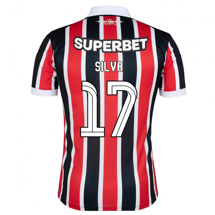 Danxen Donna Maglia André Silva #17 Rosso Bianco Nero Kit Gara Away 2026/27 Maglietta