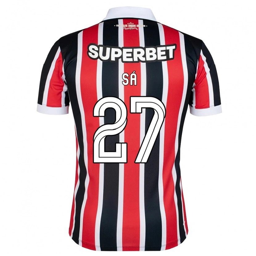 Danxen Donna Maglia Victor Sá #27 Rosso Bianco Nero Kit Gara Away 2026/27 Maglietta