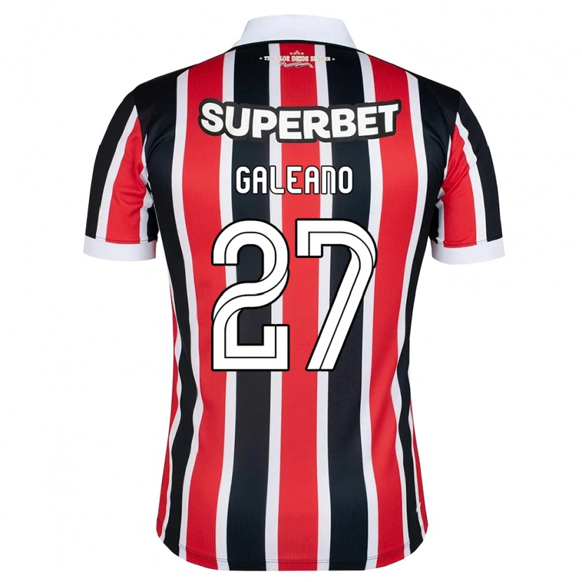 Danxen Donna Maglia Antonio Galeano #27 Rosso Bianco Nero Kit Gara Away 2026/27 Maglietta
