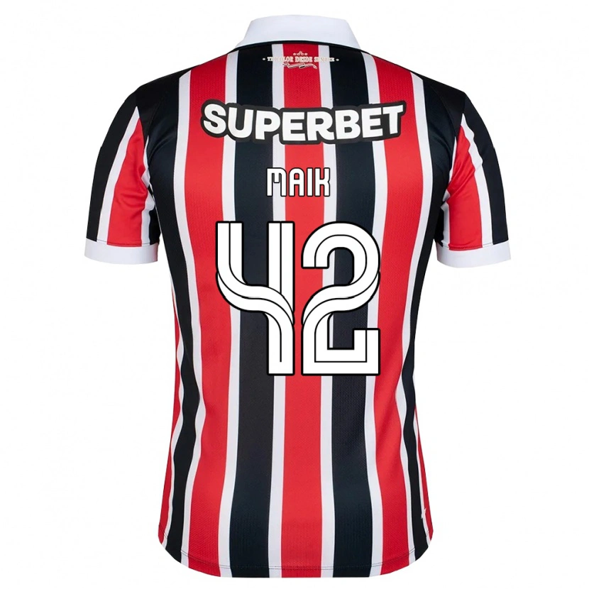 Danxen Donna Maglia Maik Gomes Viegas #42 Rosso Bianco Nero Kit Gara Away 2026/27 Maglietta