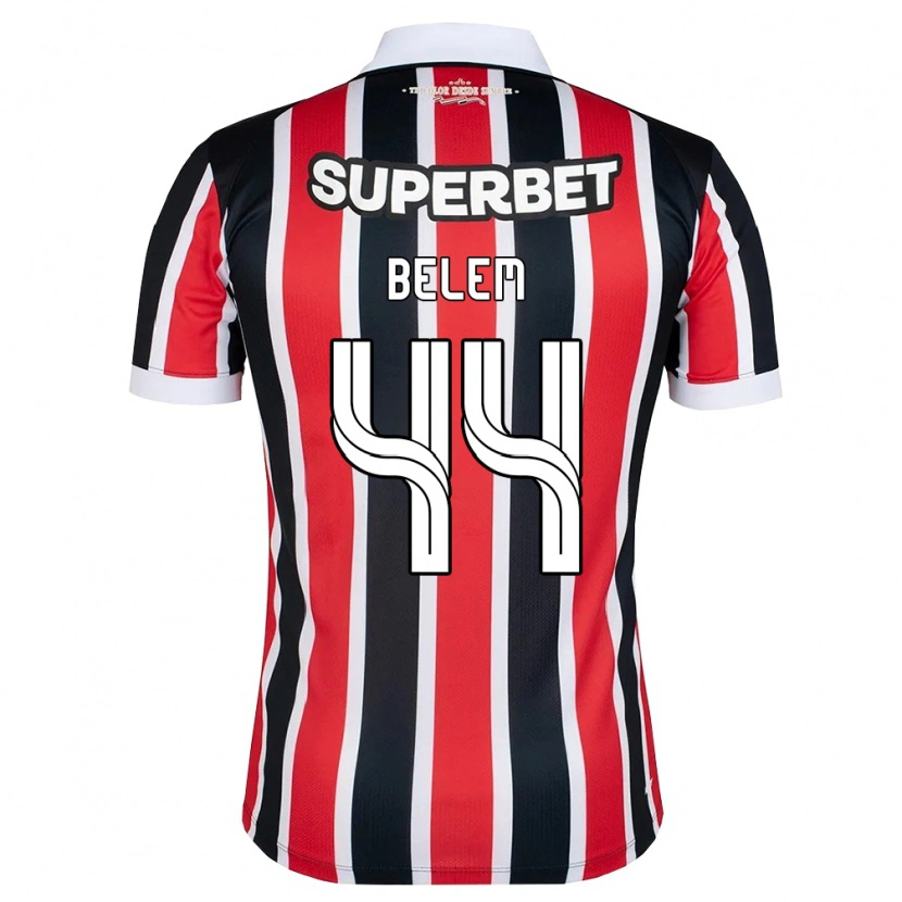 Danxen Donna Maglia Matheus Belém #44 Rosso Bianco Nero Kit Gara Away 2026/27 Maglietta