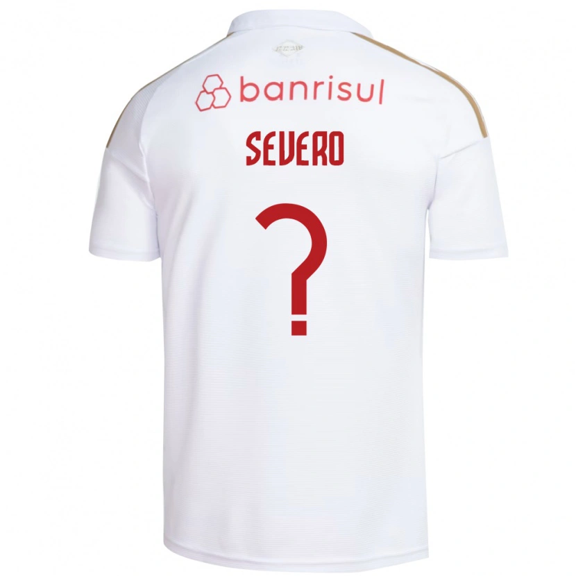 Danxen Donna Maglia Lucas Severo #0 Bianco Rosso Kit Gara Away 2026/27 Maglietta