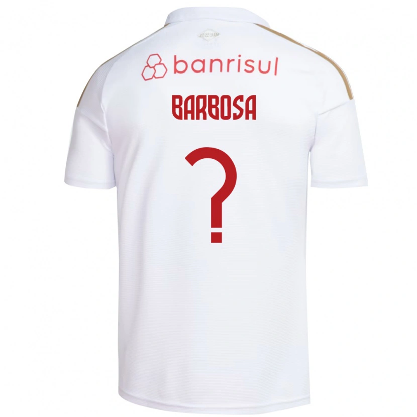 Danxen Donna Maglia Tiago Barbosa #0 Bianco Rosso Kit Gara Away 2026/27 Maglietta