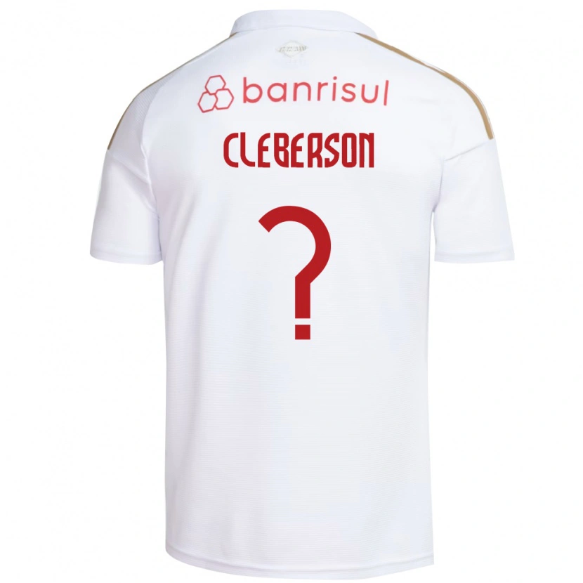 Danxen Donna Maglia Cleberson #0 Bianco Rosso Kit Gara Away 2026/27 Maglietta