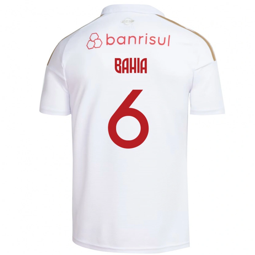 Danxen Donna Maglia Matheus Bahia #6 Bianco Rosso Kit Gara Away 2026/27 Maglietta