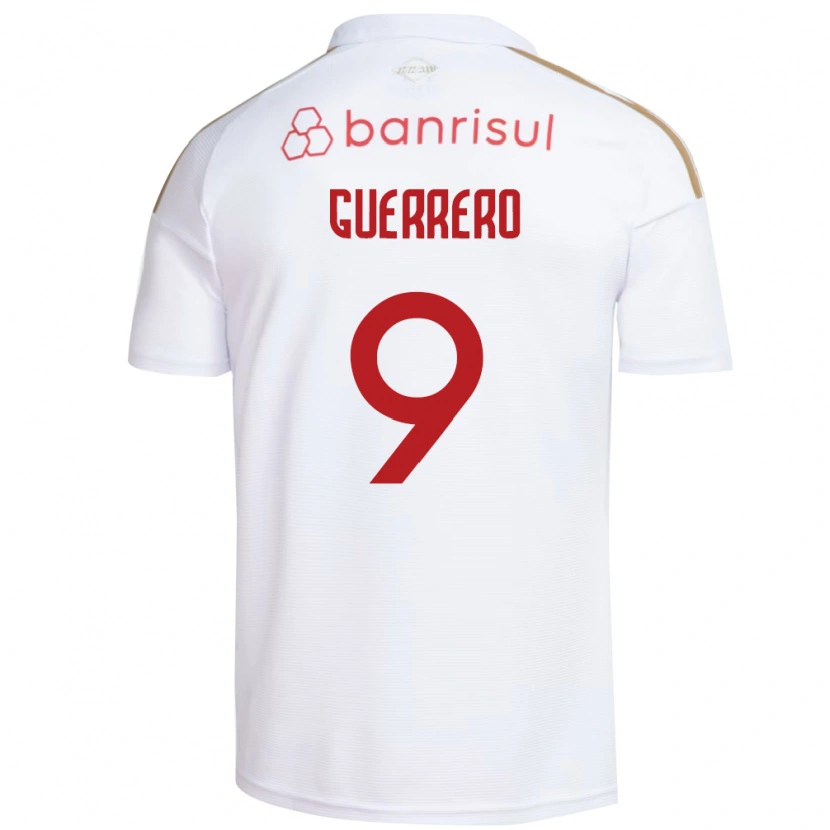 Danxen Donna Maglia Paolo Guerrero #9 Bianco Rosso Kit Gara Away 2026/27 Maglietta
